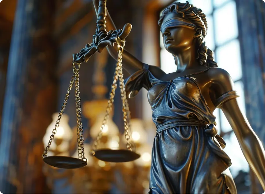 Justice lady with justice scale | Gusty Sunseri & Associates, P.C.